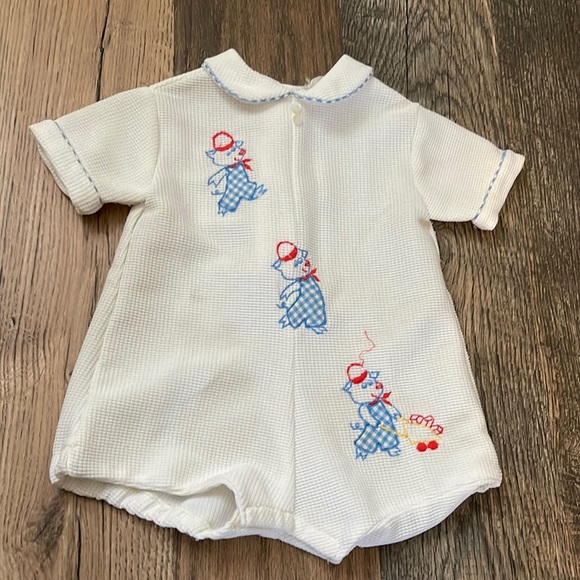Tiny Tots Original Vintage White Romper - Picture 1 of 7